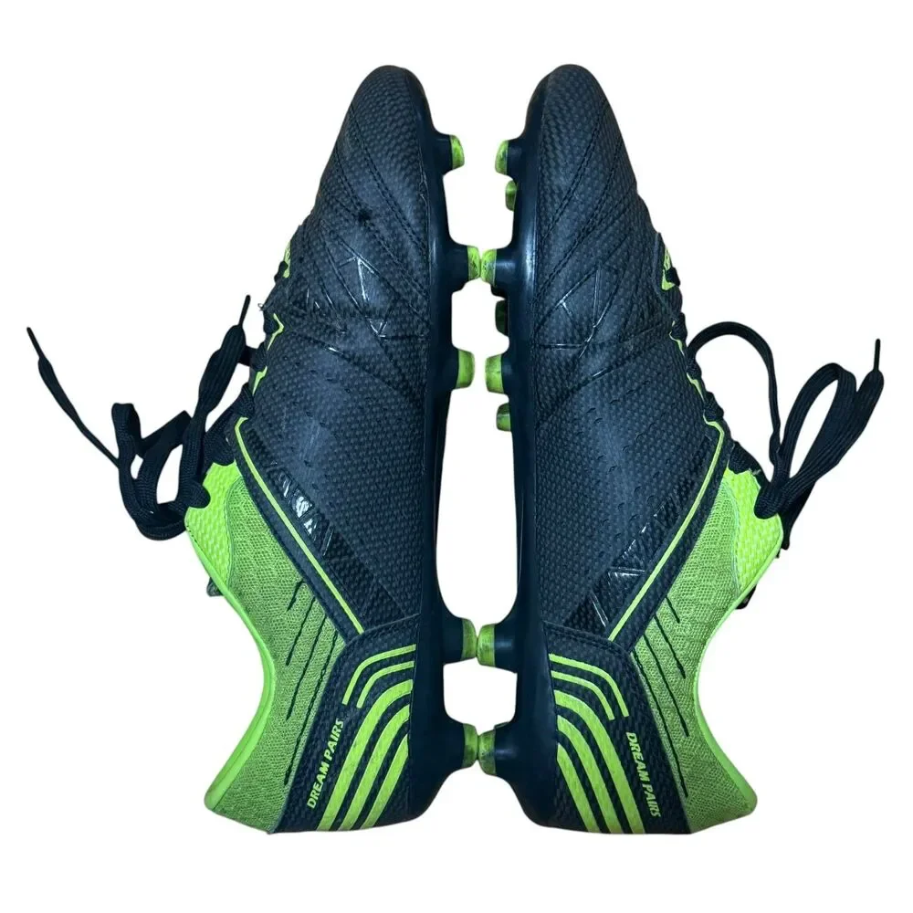 Dream Pairs Black Neon Green Men Shoes Size 8 Cleats